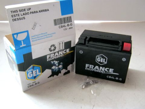 Batterie moto,scooter FRANCE EQUIPEMENT 12 volts CB4L-B-G