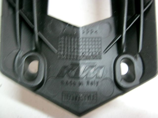 Bavette support éclairage de plaque clignotant arrière KTM 450 EXC an 2009 réf 78008016050 