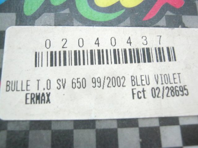 Bulle ERMAX SUZUKI 650 SV-S an 1999 à 2002 rèf 02040437 