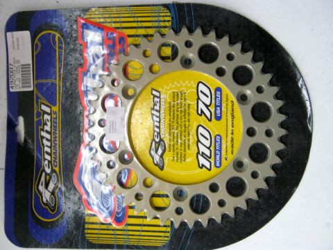 Couronne RENTHAL 43 Dents SUZUKI 125/250 RM année:1988-06,350 DRSE année:1996-1998 réf:492007