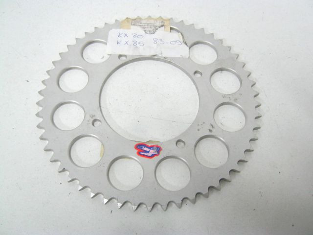 Couronne alu RENTHAL 54N dents KAWASAKI 80 , 85 KX an 1983 à 2009 réf 1705.10208.511