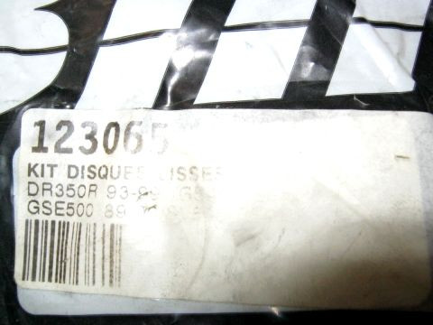 Kit disque lisse d'embrayage SUZUKI DR350R année:1993 à 1999 réf:123065