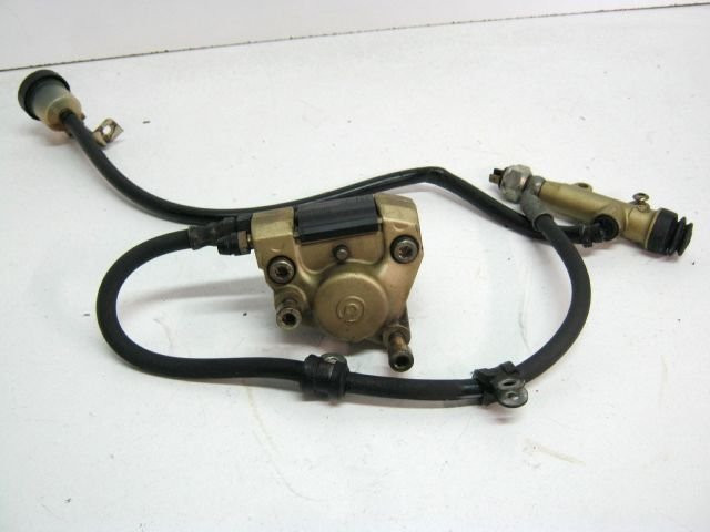 Etrier, maitre cylindre, durite, bocal de frein arrière CAGIVA 125 SUPERCITY an 1999 type N2 réf 800056458, 800066304 
