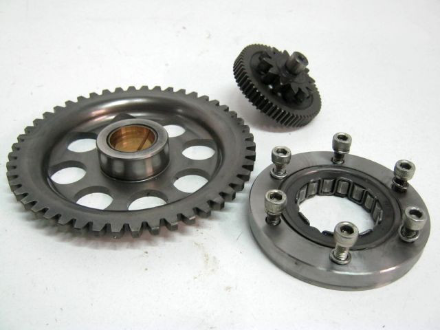 Roue libre démarreur, pignon intermédiaire DERBI 125 TERRA an 2007 réf 871369, 871521, 871486, 8714915