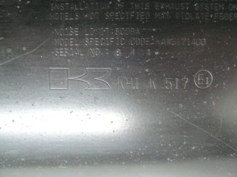 Silencieux d'échappement KAWASAKI 1400 GTR année:2009 