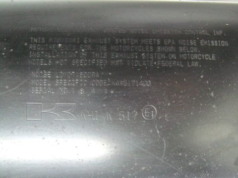Silencieux d'échappement KAWASAKI 1400 GTR année:2009 
