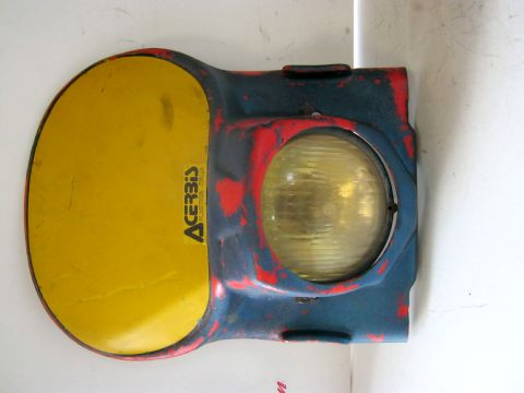 Tete de fourche,plaque phare ACERBIS KAWSAKI 125 KE année:1978