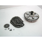 Kit chaine, couronne, frette CAGIVA 125 ROADSTER an 1999 type 1A réf 8665612000 