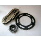 Kit chaine FRANCE EQUIPEMENT KAWASAKI 1100 ZZR an:1990-1993 réf:99505.089