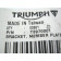 Pate de carénage , support TRIUMPH STREET TWIN , SCRAMBLER an 2018 réf T3970001 